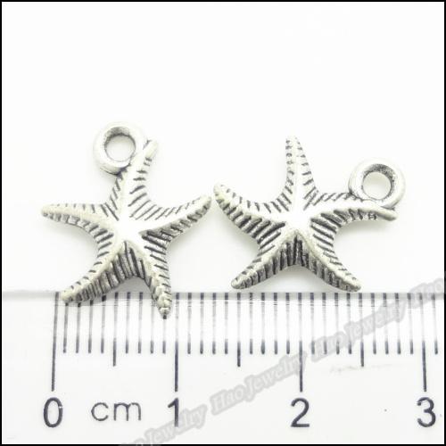 500 pcs Vintage Charms Starfish Pendant Antique silver Fit Bracelets Necklace DIY Metal Jewelry Making