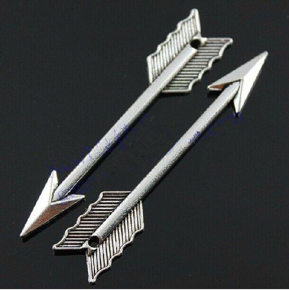 50pcs Antique Silver tone/Antique Bronze Arrow Connector Pendant Charm/Finding,Bracelet Charm,Necklace Pendant,One Direction