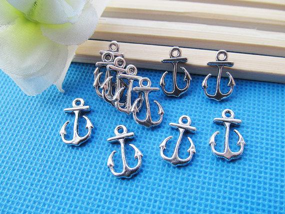 300pcs Cute Cabinet Antique Silver tone Anchor Connector Pendant/Hanging Charm/Finding,DIY Jewellry Accessory