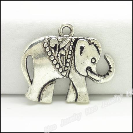 400 pcs Vintage Charms Elephants Pendant Antique silver Fit Bracelets Necklace DIY Metal Jewelry Making