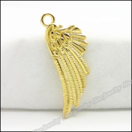 500 pcs Vintage Charms Wing Pendant Gold-color Fit Bracelets Necklace DIY Metal Jewelry Making