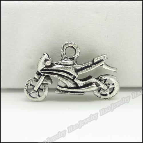 500 pcs Vintage Charms Motorcycle Pendant Antique silver Fit Bracelets Necklace DIY Metal Jewelry Making