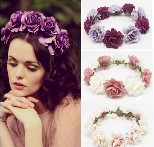 2019 Fashion Imitation Flower Handmade Cloth Hair Hoop Girl Hairbands Forest Department Holiday Seaside Hair Accessories