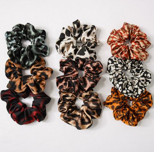 Soft For Women Winter Leopard Print Ponytail Accessories Girls Hair Ring Headwear Hair Rope Female Velvet