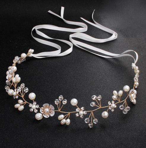 2019 New hot sale Rose Gold Pearls Wedding Hair accessories Hair Vine Hairband Bridal Headband Bridesmaids