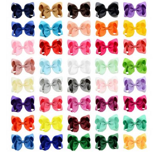 2019 New 4 Inch Girls Hair Accessories Bowknot Grosgrain Ribbon children princess hairpins kids hairwear cute hair bows clips