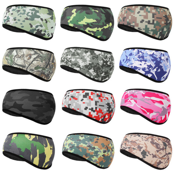 2018 new hot sale Camouflage cashmere head band, cold-proof hair band, men's and women's outdoor riding headband in autumn and winter