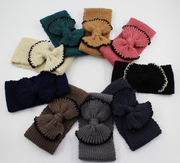 2018 New Winter Warmer Ear Knitted Headband For Women Girls European Solid Woolen Headwear Turban Hair Band Head Wrap For Lady