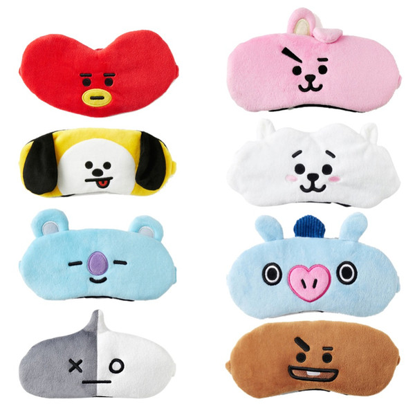 2019 Modern Style Hot Kpop BT21 Bangtan Boys Sleep Mask Jimin TATA Chimmy RJ Cooky Eye Masks Patch For Festival AndParty