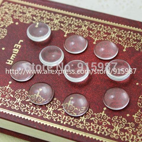 Sweet Bell 200pcs/lot Diameter12mm clear glass cabochons tray pendant cover Clear Glass Pendant 9B1438