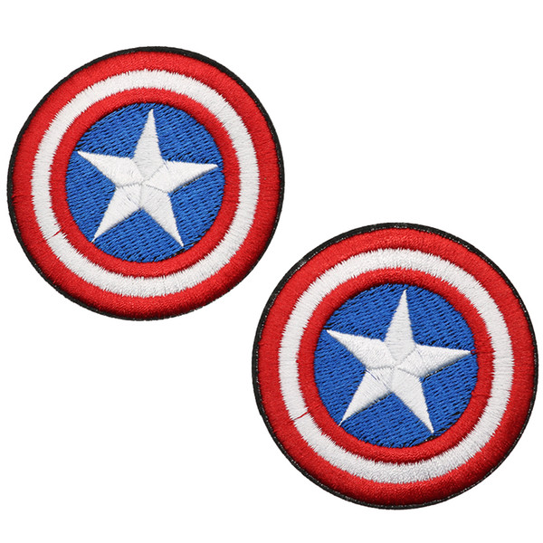 Captain America Adhesive Stripe Patch Ironing Embroidered Patch Clothing T-Shirt Denim Backpack Fashion Fabric Decoration