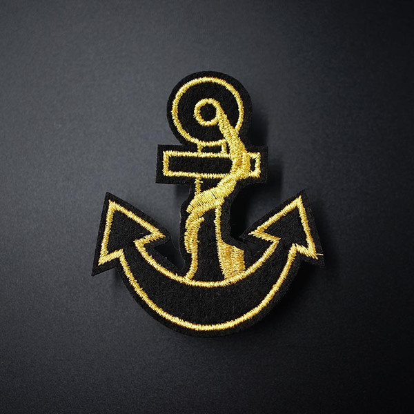 Anchor (Size:5.3x6.6cm) DIY Cloth Badges Mend Decorate Patch Jeans Bag Hat Clothes Apparel Sewing Decoration Applique Patches