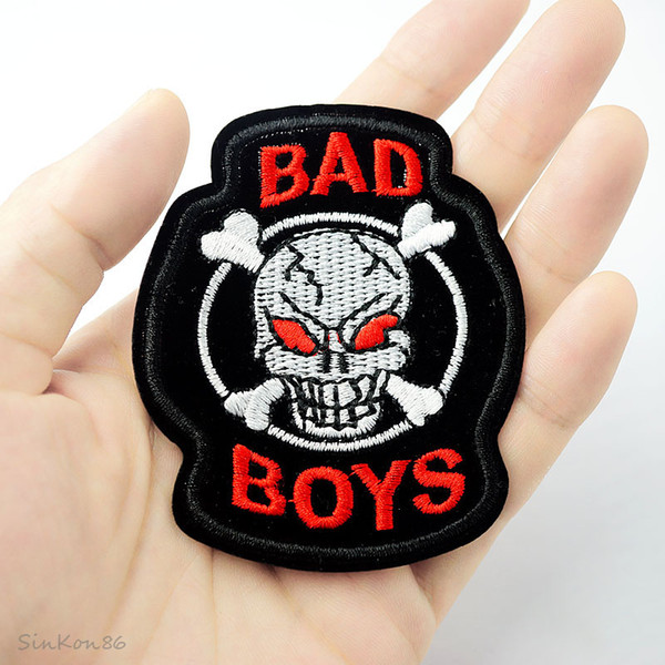 BAD BOYS Size:6.2x7.7cm DIY Badges Patch Jeans Bag Hat Clothes Apparel Sewing Decoration Applique Badge Patches Accessories