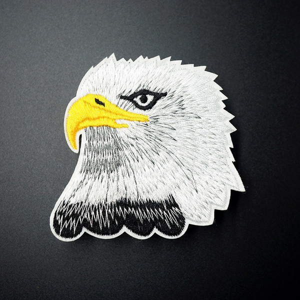 Eagle Size:7.5x7.8cm Embroidered Patch for Clothing Iron on Sew Applique Cute Fabric Clothes Shoes Bags Decoration Patches