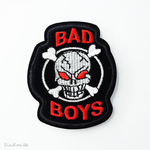 BAD BOYS Size:6.2x7.7cm Badges Patch Jeans Bag Hat Clothes Apparel Sewing Decoration Applique Bagde Patches Accessories