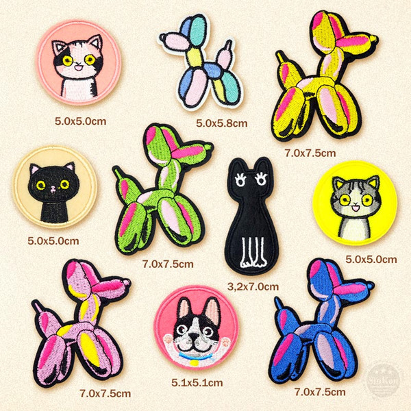 Dog Cat Pet Embroidered Patch Applique Cute Patches Fabric Badge Garment DIY Apparel Accessories Badges