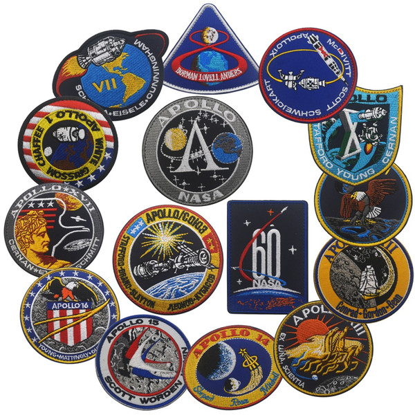 SPACE Apollo Mission Patch Collage Apollo 1 7 8 9 10 11 12 13 14 15 16 17 Astronaut Space Suit Program Souvenir Patch Badge