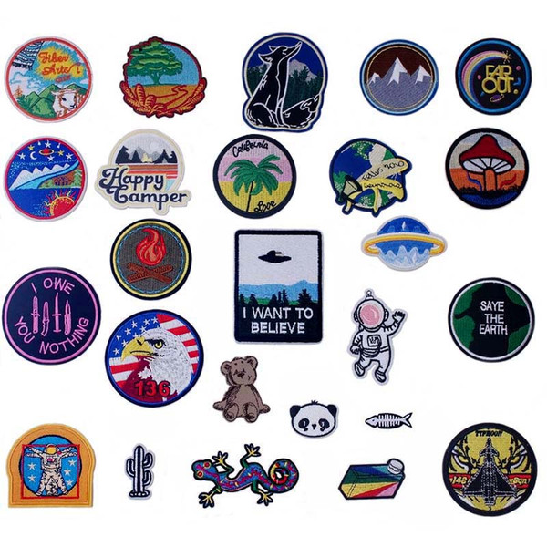 Travel Alone Iron On Patches Badges for Sew Seam Tailoring Clothes Suits of Coat Jacket Trousers T-shirt Pants Ornament Apparel