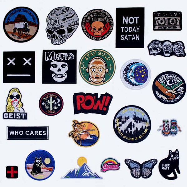 View Nature Iron On Patches Badges for Sew Seam Tailoring Clothes Suits of Coat Jacket Trousers T-shirt Pants Ornament Apparel