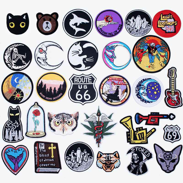 Good Night Iron On Patches Badges for Sew Seam Tailoring Clothes Suits of Coat Jacket Trousers T-shirt Pants Ornament Apparel