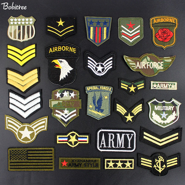 Army Military Patches Embroidery iron on sewing Flag American Air force Army Badges for clothing accessories