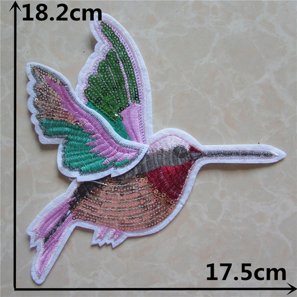 100pcs sell brand new fashion bird patch Iron On Embroidered Applique DIY Apparel Accessories Patches For Clothing free shipping