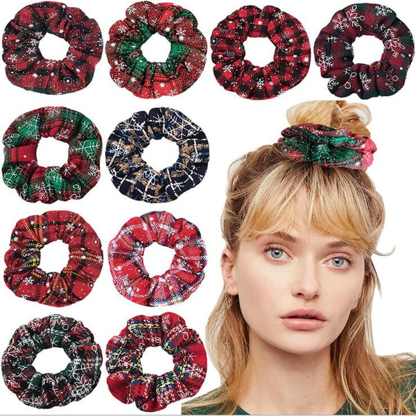 Fashion Women Christmas Print Hairband Adult Hair Ring Hairbands Head Hoop Girls Headband Fashion Scrunchie Outwear Hair Suppply