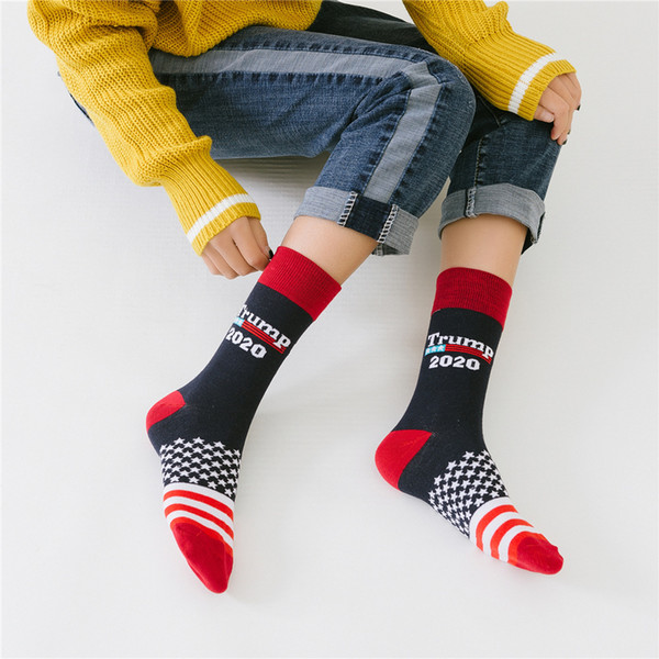 2020 Trump America National Flag Stars Stripes Socks Funny Casual Socks Happy Cotton Socks