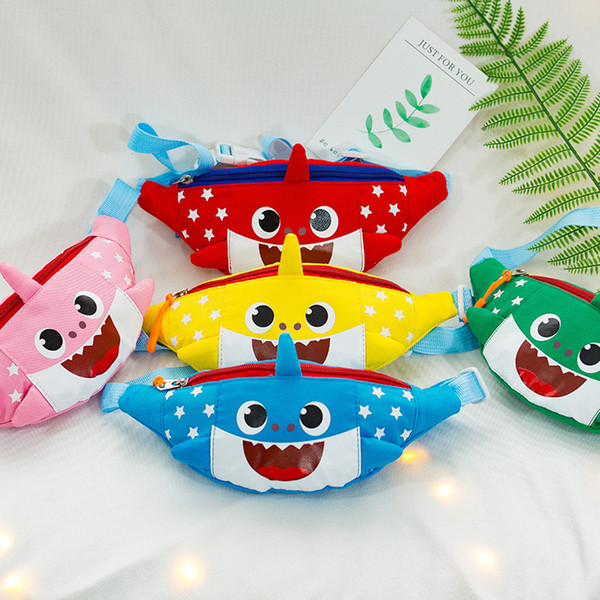 Wholsale Kids Baby Shark Waist Bag 3D Pinkfong Mini Messenger Bag Kids Cartoon Versipacks Cross Body Coin Purse