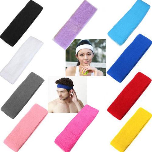 Headband Hair Band Unisex Stretch Cotton Headband Head Hair Band Gym Yoga Sport Cotton Exercise Sports Sweat Head Hair Bands Headbands