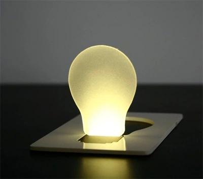 Hot new New Portable Wallet Card Pocket LED Card Night Light Lamp put in Purse Wallet LED Gadget