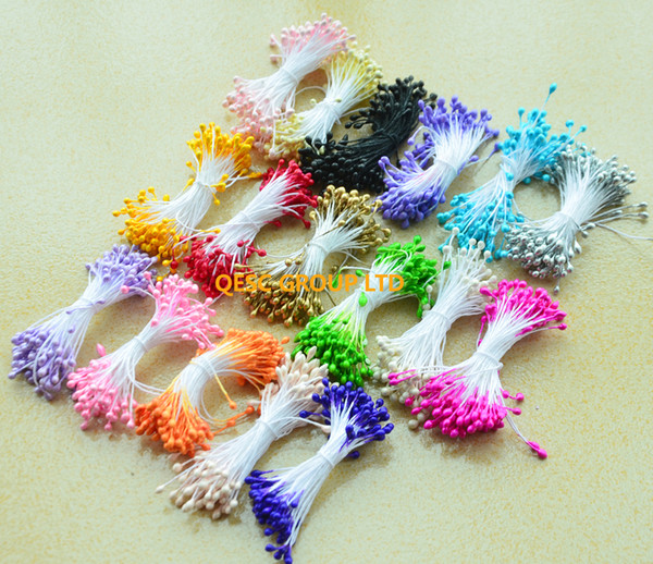 5.5cm Double sided flower stamens for fascinator sinamay hat kentucky derby hat weding accessory.17 colours.1530pcs/lot