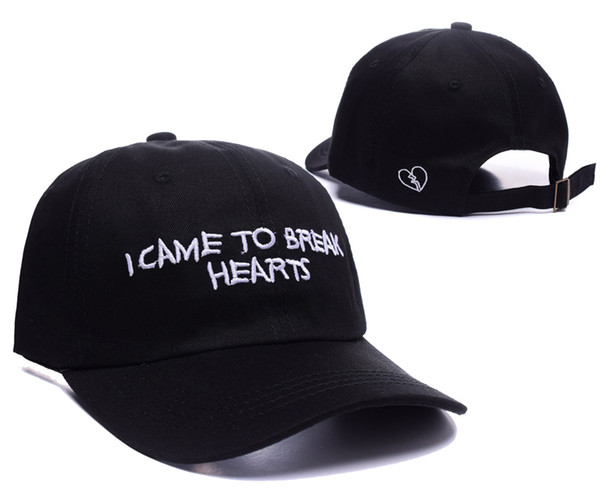 I Came To Break Heart Embroidered Baseball Adjustable Trucker Cap Hip Hop Sun Caps Letter Printed Snapback MMA1551 120pcs