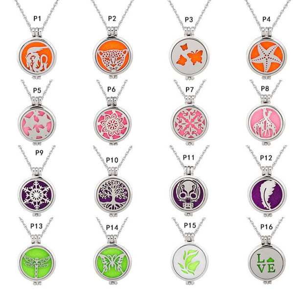 Fashion Tree of life Essential Oil Diffuser Necklace Hollow Aromatherapy floating Locket Pendant Link chain For women Jewelry with 5 Spacers