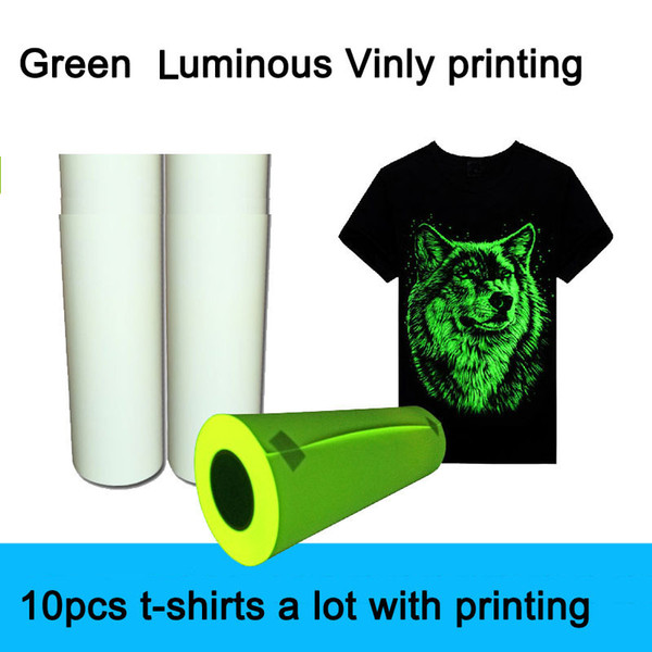 Supply Green/Blue Luminous Heat Transfer-film/Custom Printing on T-shirts Pu Flex Heat Transfer-film foil to print on Clothes