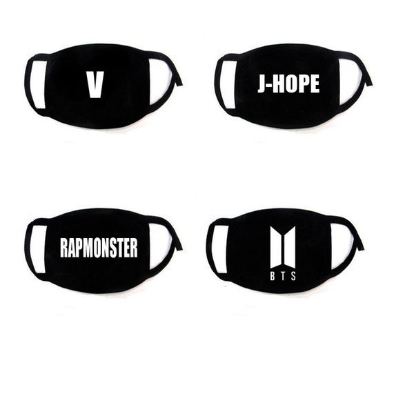 Tapabocas KPOP BTS Mask Mouth Love Myself Face Respirator Muffle Unisex Bangtan Boys Cotton maske SUGA JIN J-HOPE JUNG KOOK Tao