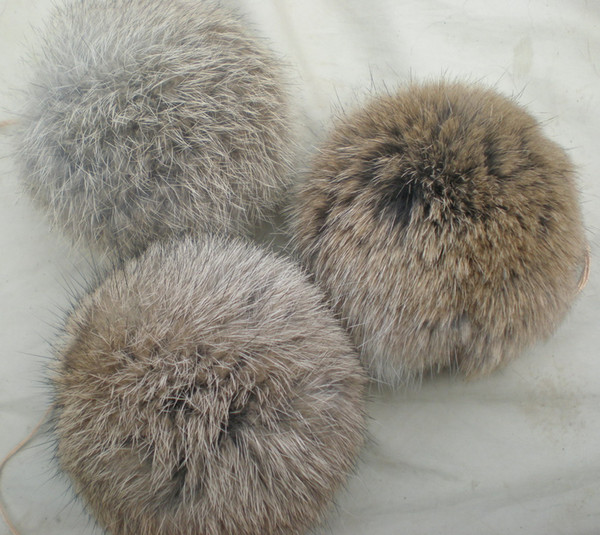 8CM natural brown colour rabbit fur pom poms garments accessories shoes & accessories hat accessory, 50pcs/set, free shipping