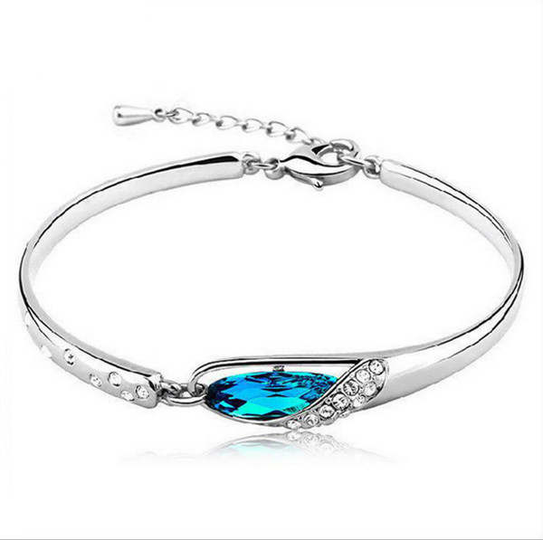 Fashion Fashion Glass shoes Blue Crystal bracelet Wholesale Zircon bracelet Wholesale