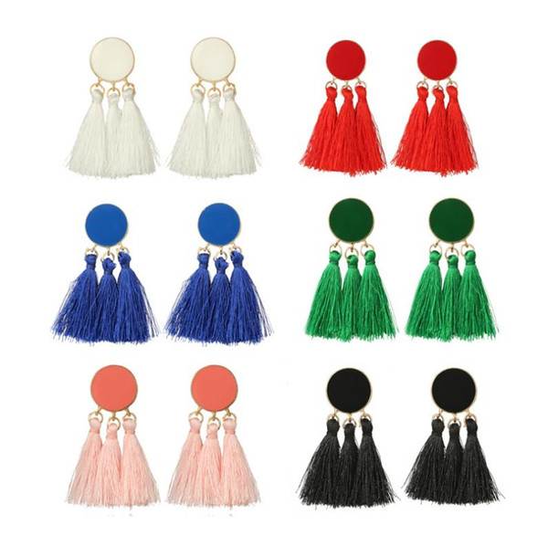 2019 Retro alloy pockmarked earring female simple geometric hollow-out personality joker earrings