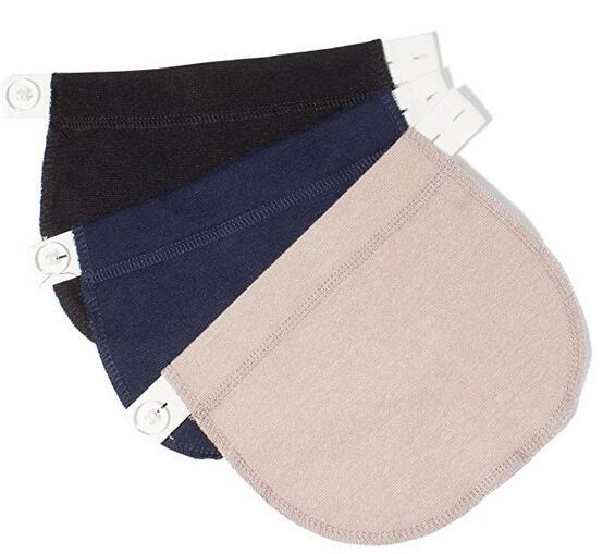 3 pack Pregnancy Waistband Extender, Adjustable Elastic, The Maternity Solution-black,navy blue,Khaki.