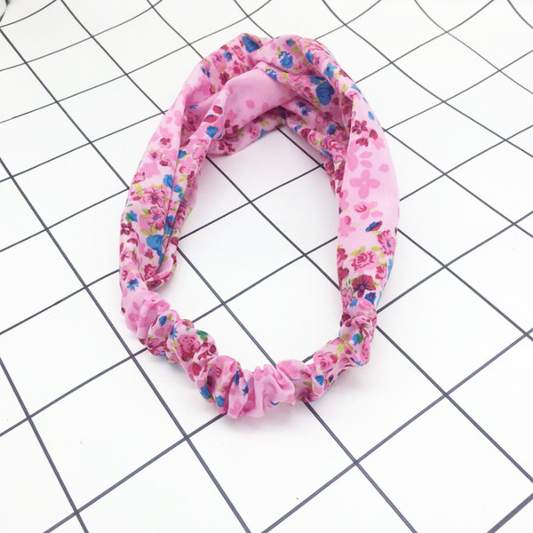 Cute Korean Version Of The New Bowknot Small Fresh Hair Decoration Wowen Face And Hair With Retro Print Headwear