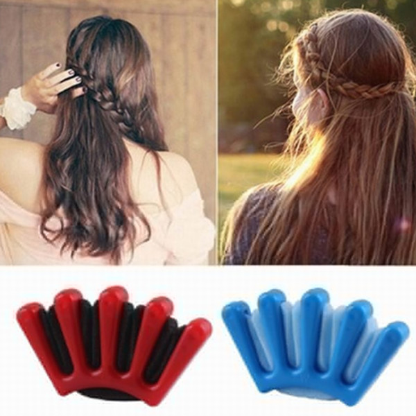 2 Colors Lady Girl's French Hair Braiding Tool Weave Sponge Plait Twist Hair Braider DIY Styling Tool Holdr Clip Hair Accessorie