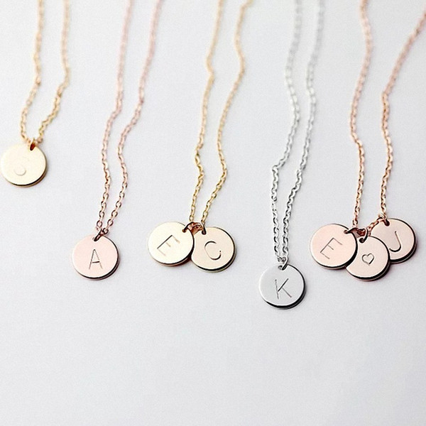 DIY Tiny Gold Initial Necklace Gold Silver Letter Necklace Initials Name Necklaces Pendant for Women Girls Best Birthday Gift