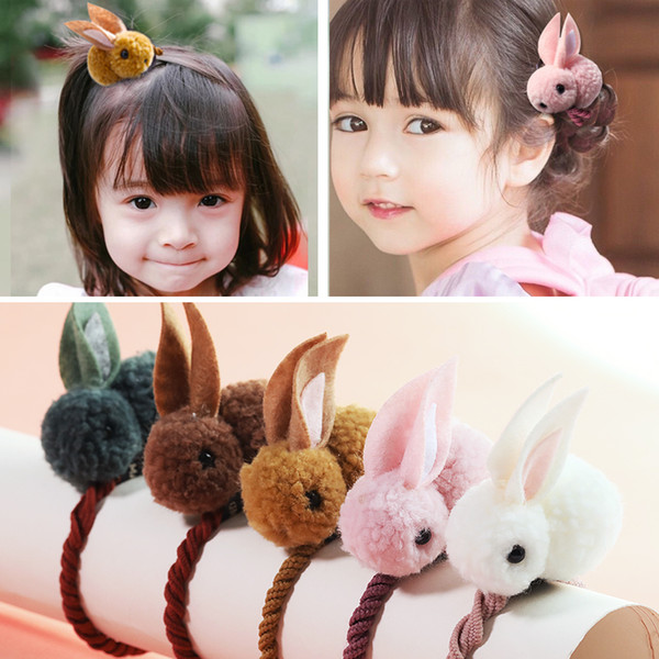 New Cute Animals Rabbit Style Hair Bands Felt Three-Dimensional Plush Rabbit Ears Headband For Children Girls Hair Accessories