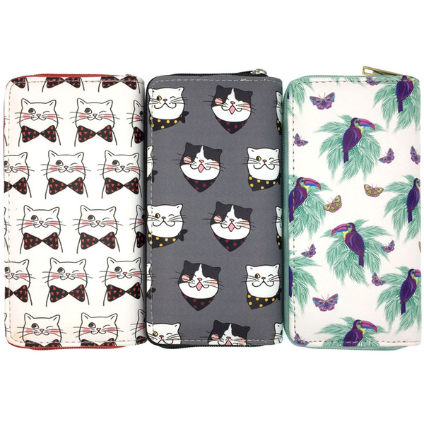 Hot Sale and Fashion New Kitten Wallet Student Ladies Long Coins Large-capacity Cute and Beautiful Bag