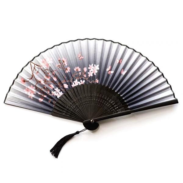 Fan folding Chinese summer folding fan ladies small classical dance portable ladies antique mini portable fan wholesale