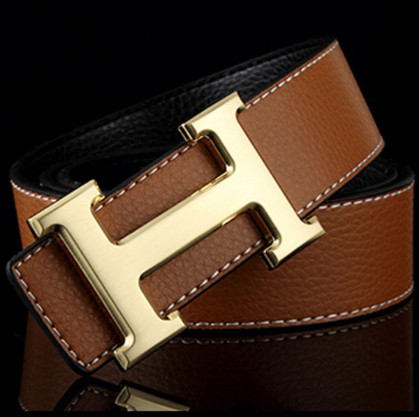 2018 Smooth buckle belts for men designer belts men high quality leather luxury belt men Free shipping