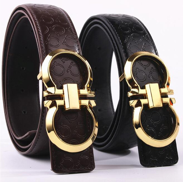 French famous luxury brand classic style leather litchi grain alloy buckle men's smooth buckle belt wholesale discount