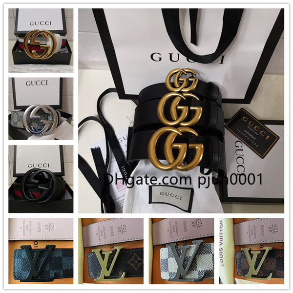 2018 Hot fashion big G buckle belts for men genuine leather brand luxury belt designer F belts Men high quality belt free shipping