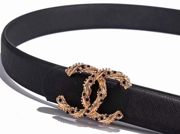 2019bk#58Design Belt Men Brand Belts Women Fashion Designer Belt Luxury Cow Genuine Gold Silver Black Buckle